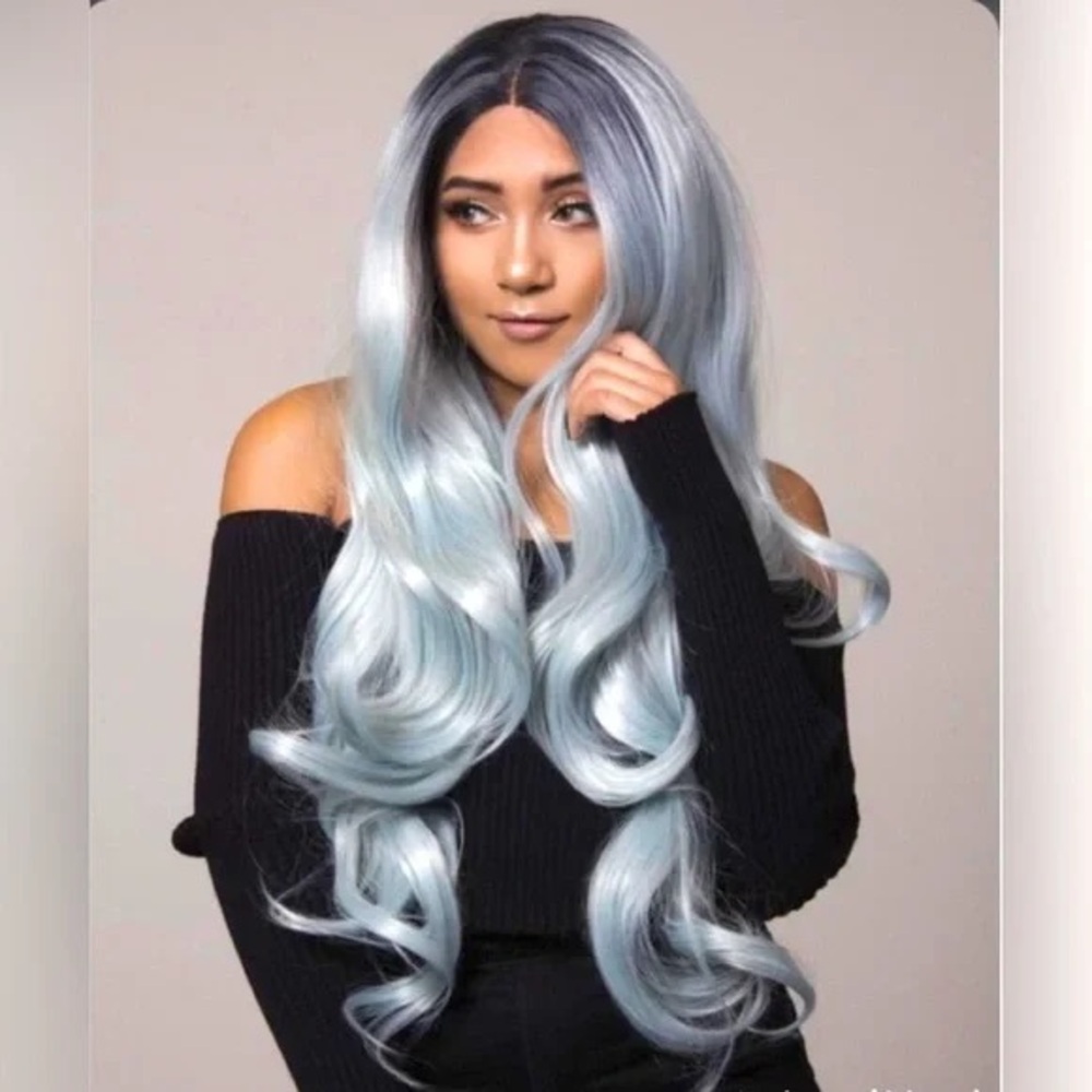 Bellami Marlo Ice Blue 30" Synthetic Wig